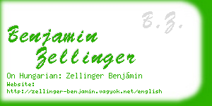 benjamin zellinger business card